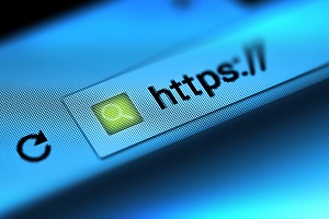Website domain name on HTTPS.